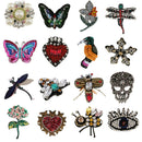 Heart Shape Beaded Sequins Embroidered Patch Applique Sew on Patch DIY Decor