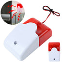 12V DC Wired Strobe Siren Red Light Sound Flash Buzzer Siren Home Security Alarm