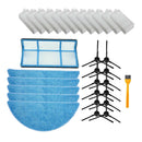 12 X Nylon Hepa Filter + Mop Cloth + Side Brushes For ILIFE Robotic Vacuum