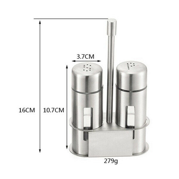 1 Set Spice Pepper Shakers Sugar Salt Condiment Tins Oil Bottle Stainless S