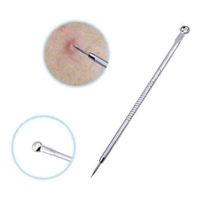 Stainless Steel Acne Extractor Removing Tool Face Care Black H4L0 Pimple Re M1W9