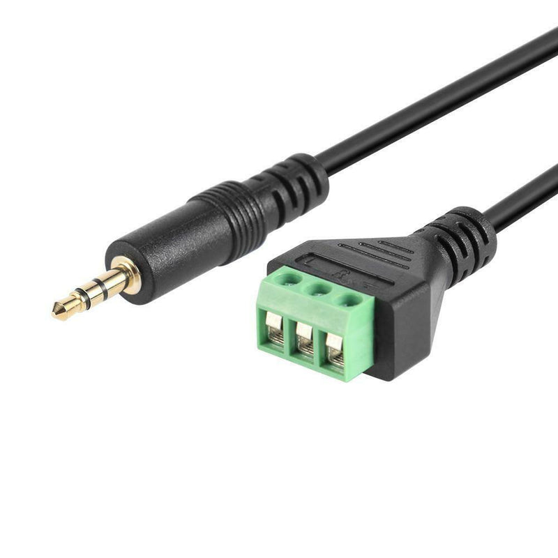 3.5mm 3 Pole Stereo Male to AV Screw Video Shield 30cm Balun Terminal Cable