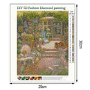 5D DIY Full Drill Diamond Painting Quiet Yard Cross Stitch Embroidery Kits
