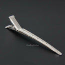 10x Metal Single Prong Alligator Clip Hair Bows Hairdressing Sectioning Barrette