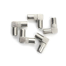 5PCS Right Angle TV Aerial F Connector Adapter RF Coaxial TV Cable Male M&LJ