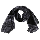 Women Men Accessories Fashion Long Scarf Shawl Large Print Retro Unisex Bla T6N1