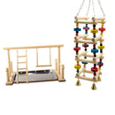 2pcs Funny Cockatiel Bird Parrot Wood Ladder