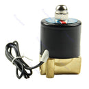 2Way Normal Closed Brass 1/4" Electric Solenoid Valve Water Air Fuels Gas DC 12V
