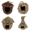 Straw Bird Nest Hanging Roosting Nest Birdhouse - Set of 3