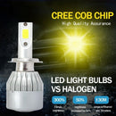 C6 Led Car Headlight Bulbs, 2Pcs 3000K Yellow Light Led Headlight Fog Light L1Z3