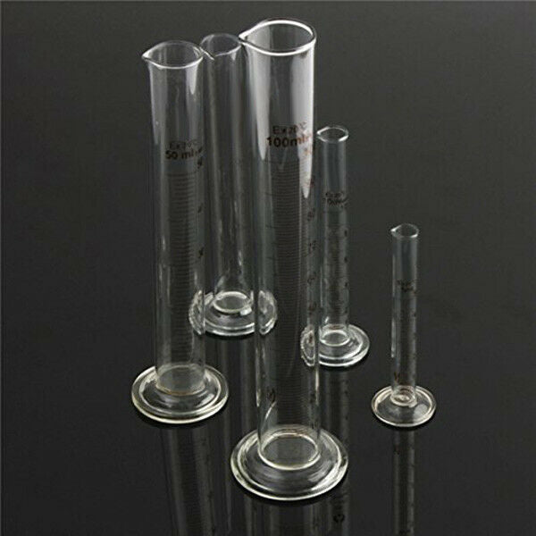 5/10/25/50/100ml Thick Glass Graduated Measuring Cylinder Set ,Glass Measur