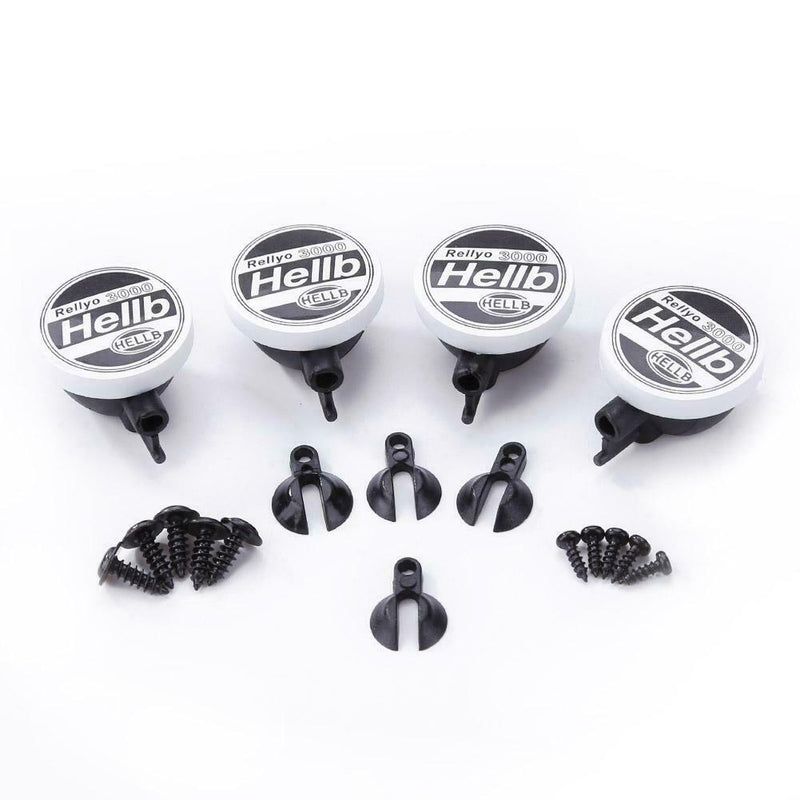 4pcs RC Car LED Light Cover Lampshade for 1:10 Tamiya HSP (Round White)