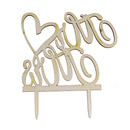 Cake Decorating Love Heart Mr Mrs Wood Cake Topper Party Wedding Favors