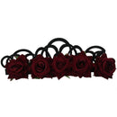 Gothic Style Queen Jewelry Red Rose Crown Tiara Headband Halloween Masquera