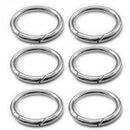 5pcs Mini Circle Round Carabiner Spring Snap Clip Hook AU Hiking Keychain G J2J0