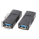 2Pcs Usb 3.0 Type A Female To Female Adapter Coupler Gender Changer Connect