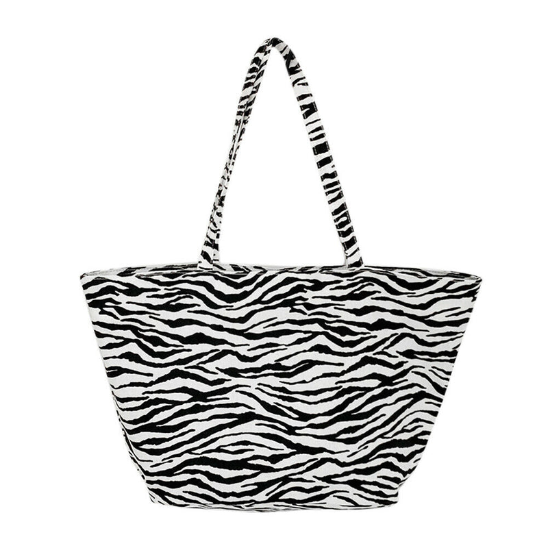 Zebra Animal Pattern Handbags Women Large Capacity Portable Totes Lady Shoulder