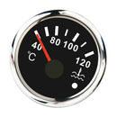 Style Line 2'' Electrical Water/Oil Temperature Gauge (Black Dial Face, 316
