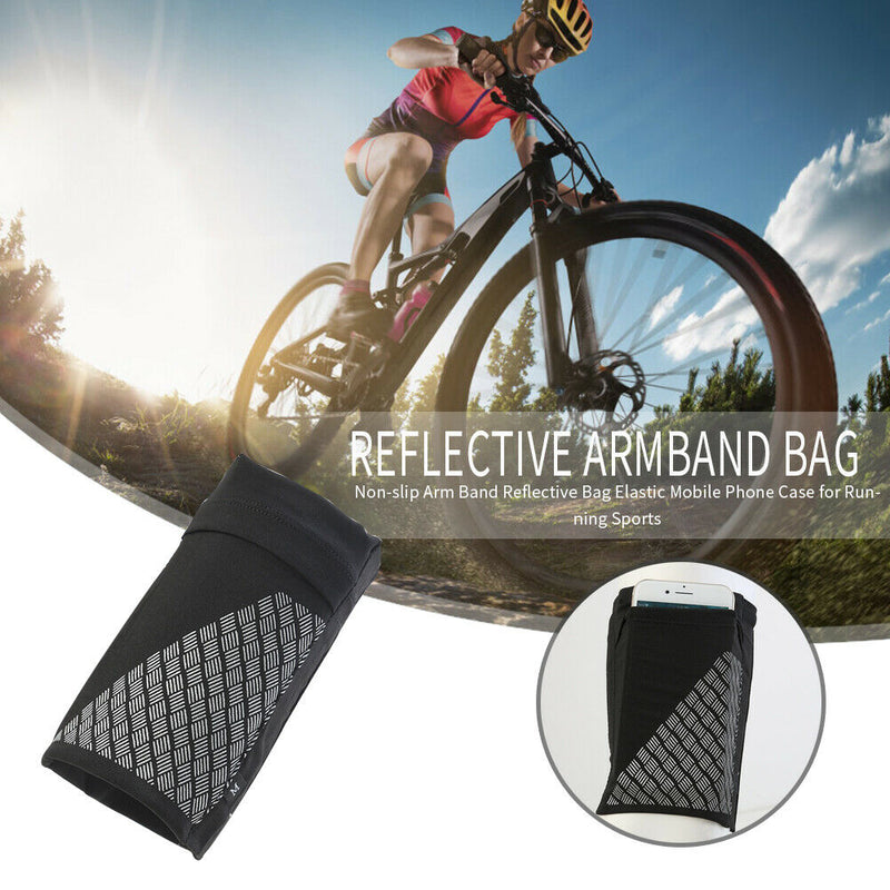 Armband Bag Reflective Elastic Arm Band Phone Case for Outdoor Night Jogging
