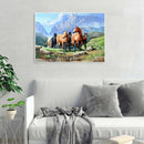 5D DIY Full Drill Diamond Painting Hiking Horses Cross Stitch Embroidery