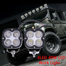 2Pcs 3inch 40W 4LED Work Light Bar Spot Beam Driving Off Road SUV ATV 7000KB Hn
