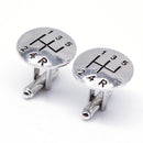 New Fashion Unisex Metal Plain Car Shift Cufflinks Wedding Shirt Cuff ButtonSEAU