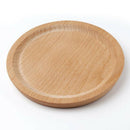 2Pcs Solid Wood Pan Plate Fruit Dishes Saucer Tea Tray Dessert Dinner Plate