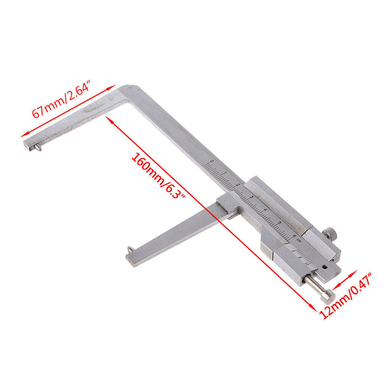 Stainless Steel Vernier Caliper For Brake Discs Disks Measuring Tools 0-60mm Hot
