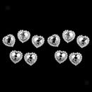 10pcs Heart Shape Buttons Embellishments Flatback Wedding Craft Decor 30mm