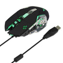 Electroplated USB Gaming Mouse with Adjustable DPI LED Light Macro Function
