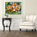 Fox Family 5D Diamond Painting Cross Stitch Kit Home Decor Craft Needlework