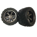 2Pcs 85mm 1/12 Rock Crawler Tires with Wheel Rim for RC Cars