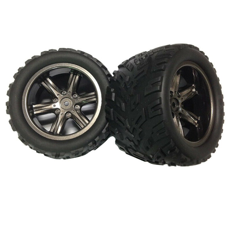 2Pcs 85mm 1/12 Rock Crawler Tires with Wheel Rim for RC Cars