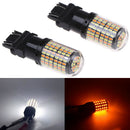 2Pcs 3157 4157NA LED Switchback DUAL White Amber Signal Parking LED BulbsFT