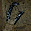 2 x Carabiner Keychain Climbing Mountaineer hook - gear - tool, Black E7T5