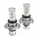 2 Pcs High Quality 80W White Color H4 LED Fog Light Bulbs Car Headlights Deluxe