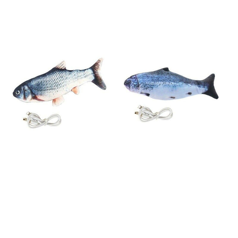 2x Cats Kitten Lifelike Simulation Electric Plush Wagging   Interactive Toys