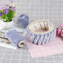 3Pcs/set Winter gray soft warm plush car steering wheel cover handbrake cover ME