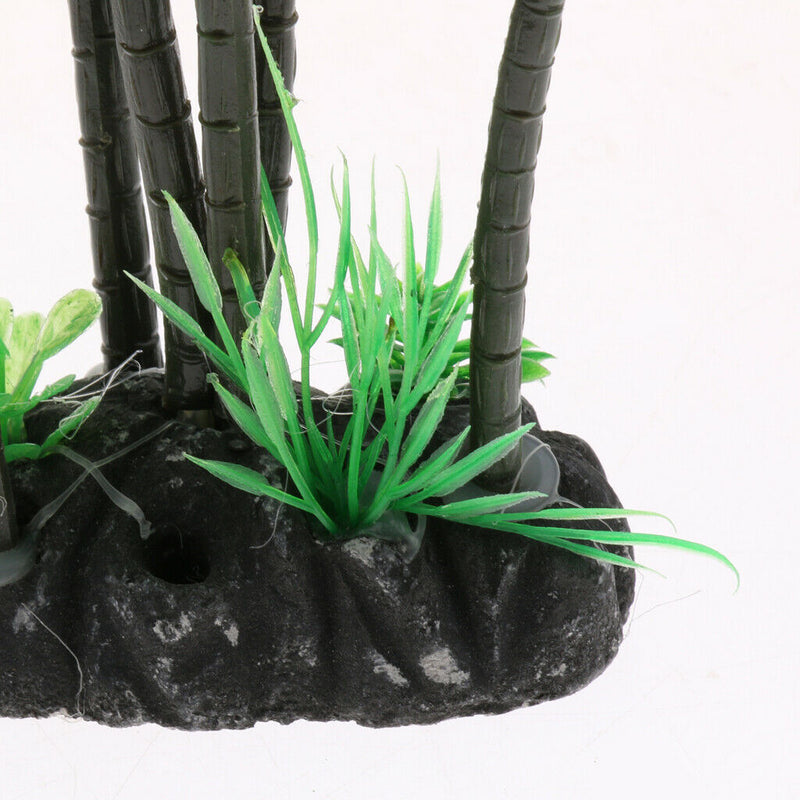 2pcs Aquarium Fish Tank Reptile Tank Landscaping Artificial Coconut Tree Plant