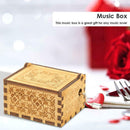 Retro Wood Hand Cranked Music Box Child Xmas Gift Household Decor Ornament