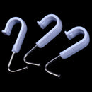 7Pcs Rotated White Storage Organizer Stainless Steel Hook Rack S Shape Hang Ew