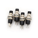 4pcs Mini Momentary Push Button Switch Black Reset button switch Lockles  Bj