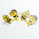 New 20 Pieces Wood Shapes Bee Embellishments for Scrapbooking Crafts Decora W3X8