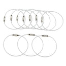 20x Wire Rope Key Ring Stainless Steel Wire Key Chain Pendant Loops Tool