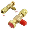 2pcs Refrigeration Charging Adapter R22 + R410 For 1/4in Safety Valve Servi I4S1