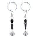 2pcs Metal Keychain Ring Coffee Accessories Protafilter Design Keyring Gifts