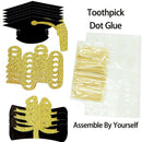 48pcs Birthday Graduation Diploma Cake Decoration Booth Card Insert Props 20FT