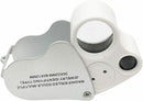 30 x 60 x Dual Lens Jewelers Eye Loupes Illuminated LED Metal Glass Magnifier