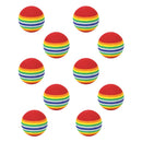 10Pcs Rainbow Soft Foam Sponge Golf Balls Swing Practice Training Aids 42mm