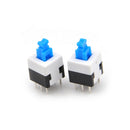 10x Square 8x8mm 6 Pin DPDT Mini Push Button Self-locking Multimeter Switches LJ